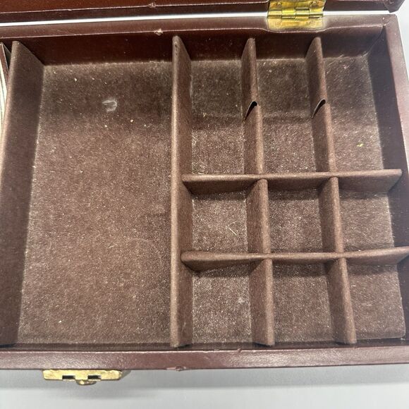 Vintage Men's Jewelry Box Cuff Links Tie Clips Box - Picture 5 of 9